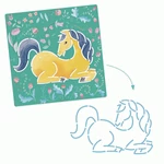 Kép 3/3 - Lovas rajzsablon kreativjatek