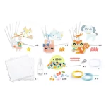 Kép 2/3 - DJECO Gyöngykép - Artistic Aqua Furry friends – teljes készlet bemutatása