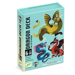 Kép 1/2 - Djeco Kártyajáték - Sárkányharc - Dragon deck csomagolása, rajta 3 sárkány