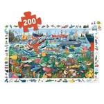 Kép 2/3 - Megfigyelő puzzle (200 db)  - Tenger titkai- Djeco