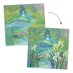 Kép 3/3 - Alapalap és pasztell krétával elkészült alkotás, Djeco Monet készlet