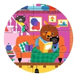 Kép 2/3 - Djeco Óriás puzzle (36 db) - Kisbarátok háza - kiemelt, jelenet bájos állatokkal