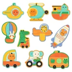 Kép 2/2 - 2 részből összeállítható puzzle - járművek - Djeco 