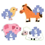 Kép 2/2 - Első puzzle (4 kirakó) - Farm - Djeco