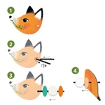 Kép 4/6 - Fűzős játék - Cuki állatok - Djeco