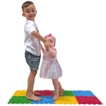 Kép 1/3 - Játszószőnyeg babálnak, szenzoros szőnyeg, 1,2,3 éveseknek, Ortho puzzle