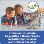 Kép 5/6 - Numberblocks Adventi Naptár 2026 - kislány kinyitja az egyik ablakot és mutatja a kisfiúnak