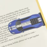 Kép 3/4 - Kék versenyautós könyvjelző - jelöli a sort egy könyvben