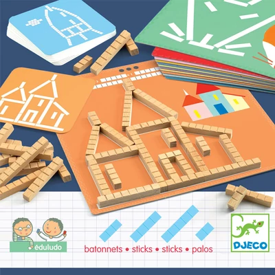 DJECO Eduludo Sticks hosszméretek és arányok