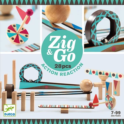 DJECO Zig &amp; Go STEM építő készlet (28 db)