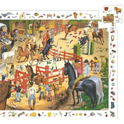 DJECO Megfigyelő puzzle (200 db) - Lovaglás