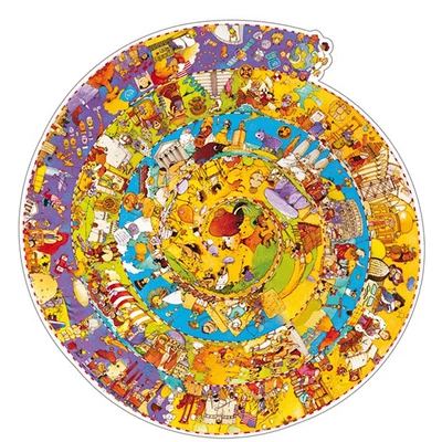 DJECO Megfigyelő spirál puzzle  (350 db) - Történelem