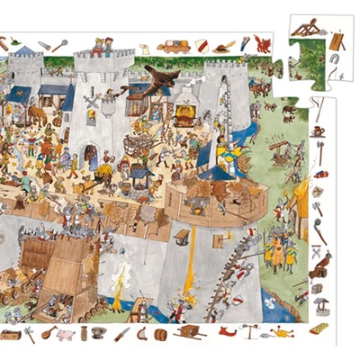 DJECO Megfigyelő puzzle (100 db) - A bevehetetlen erőd