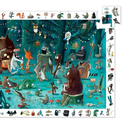 DJECO Megfigyelő puzzle (35 db) - Elvarázsolt zenekar