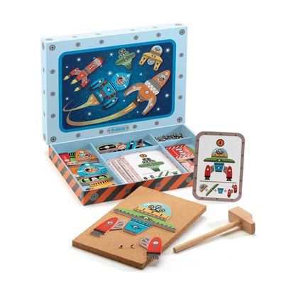DJECO Tap Tap - Kirakós játék kalapáccsal - Space