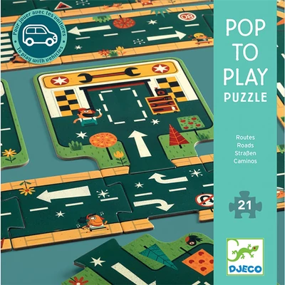 Játszószőnyeg puzzle Utak - Roads DJECO