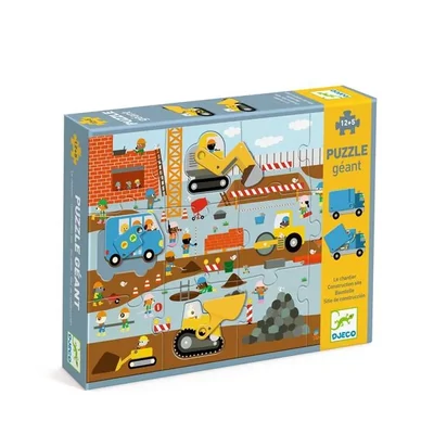 Djeco Óriás puzzle (12+5 db) - Construction site