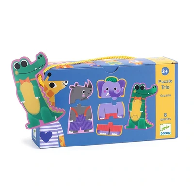 Trió puzzle - Djeco Savana