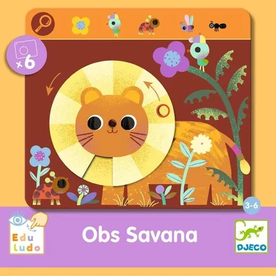 Forgass és keress - Eduludo Obs Savana - Djeco - DJ08234