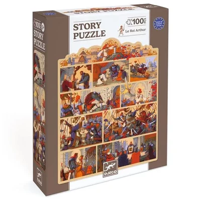 Mese puzzle - Artúr király (100 db-os) - Djeco - DJ07054