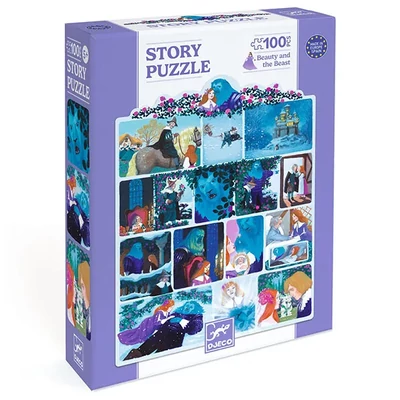 Mese puzzle - A szépség és a szörnyeteg (100 db-os) - Djeco