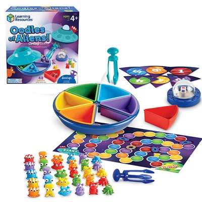 Learning resources finommotorika fejlesztő szortírozós játék, Földönkivüli invázió - Oodles of Aliens LER5546