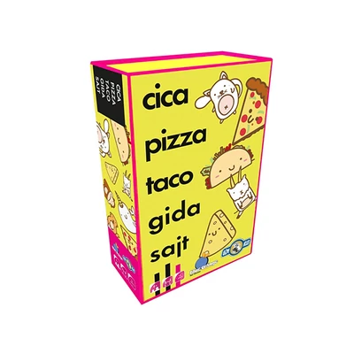 Cica, pizza, taco, gida, sajt társasjáték