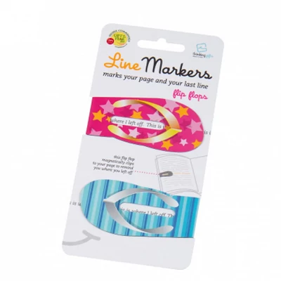 Sorjelölő könyvjelző, mágneses (2 db) - flip flops