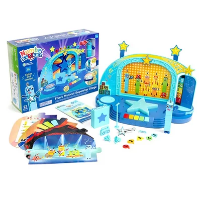 Numberblocks Szupersztár Színpad - játék doboza és tartalma