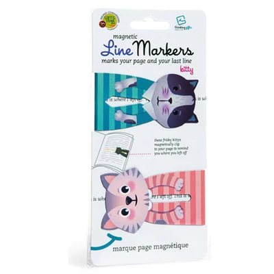 Cicás könyvjelző, mágneses