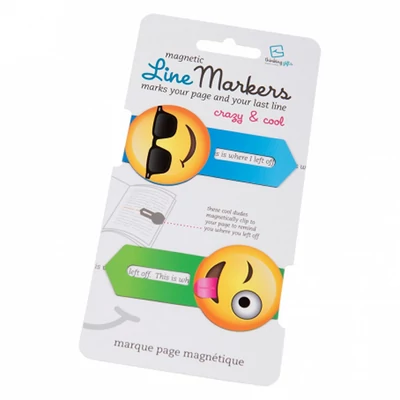 Sorjelölő könyvjelző, mágneses (2db) - crazy cool