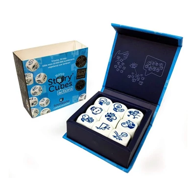 Sztorikocka társasjáték - Cselekvések (kék)