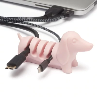 Kábelrendező tacskó - pink