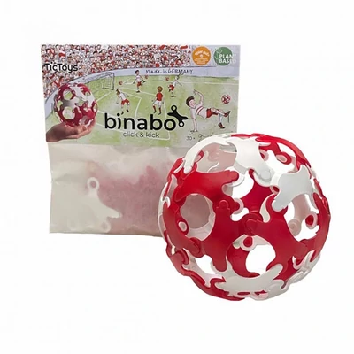 Binabo öko építőjáték (30 db-os), piros, fehér