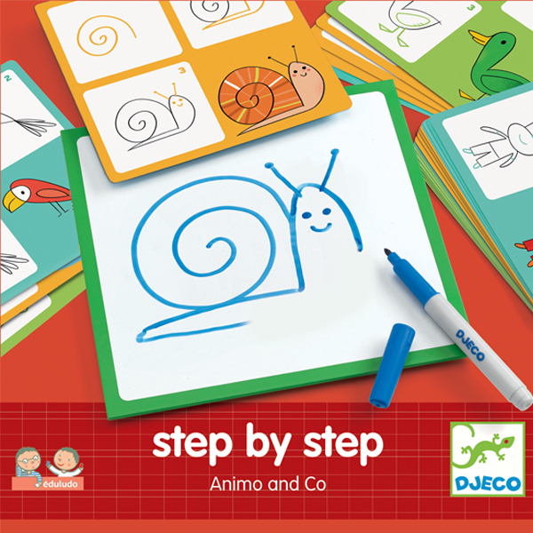 DJECO Step by step - Rajzoljunk! - Állatok