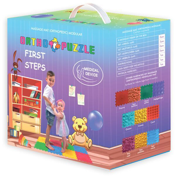 Játszószőnyeg babálnak, szenzoros szőnyeg, 1,2,3 éveseknek, Ortho puzzle