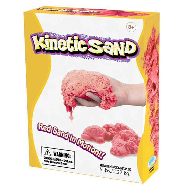 Színes Kinetic Sand 2,27 kg - örökmozgó homok - piros