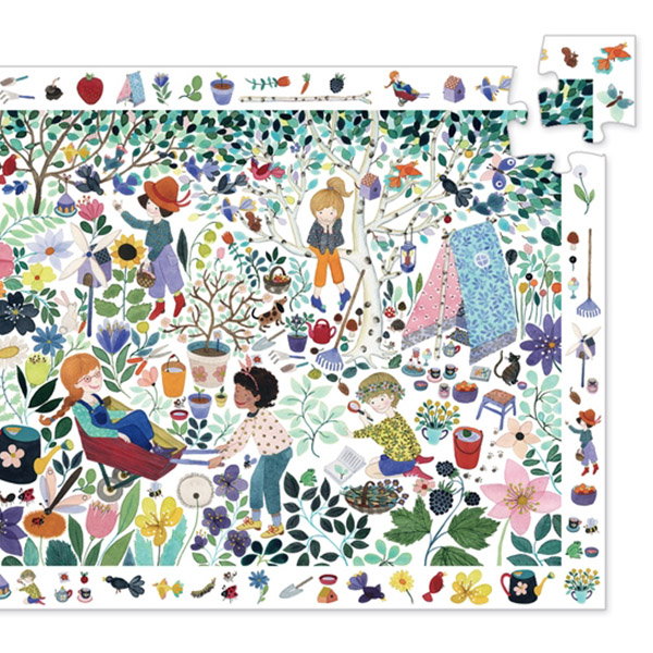 DJECO Megfigyelő puzzle (100 db) - 1000 virág