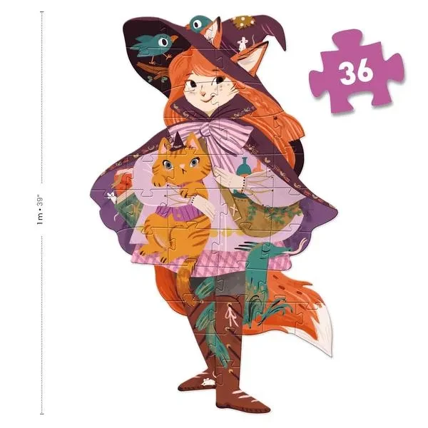 Djeco Óriás puzzle (36 db) - Lili, a kis boszorka - teljes, kirakott kép