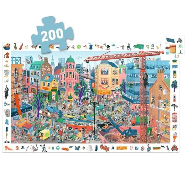 DJECO Megfigyelő puzzle (200 db) - Város - teljes kép