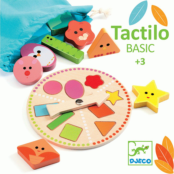 Tapintás fejlesztő játék fából, Djeco Tactilo Basic