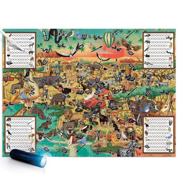 HEADU Megfigyelő puzzle mágikus lámpával - szafari