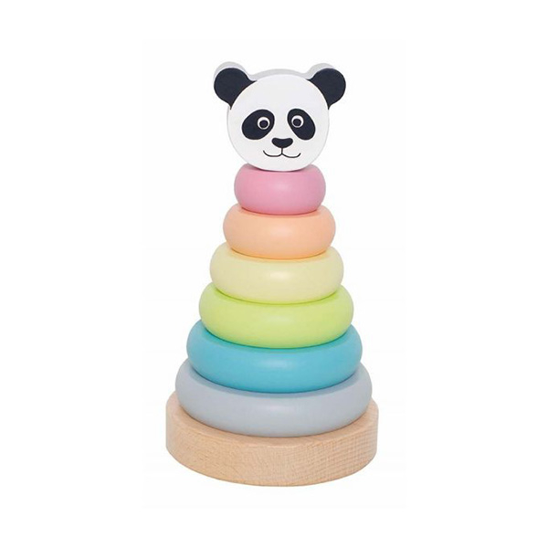 Montessori toronyépítő játék pandával JABADABADO