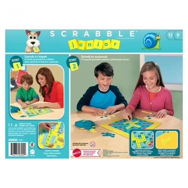 Scrabble Original Junior társasjáték hátoldala