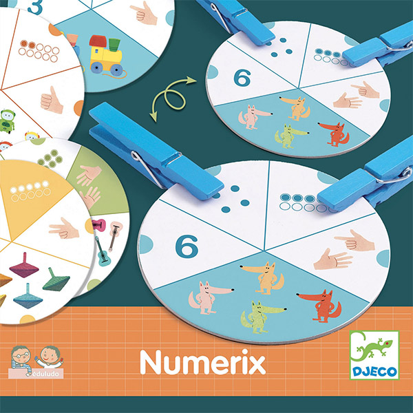 Számolós játék csipeszekkel - Numerix Djeco 