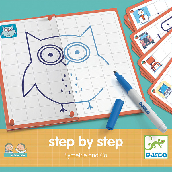 Tükörkép rajz - DJECO Step by step symetrie and Co